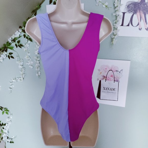 Color Block Tummy Control One Piece Swimsuit - Picture 3 of 4